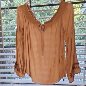 (3/$10) Dusty Pink Boho Top